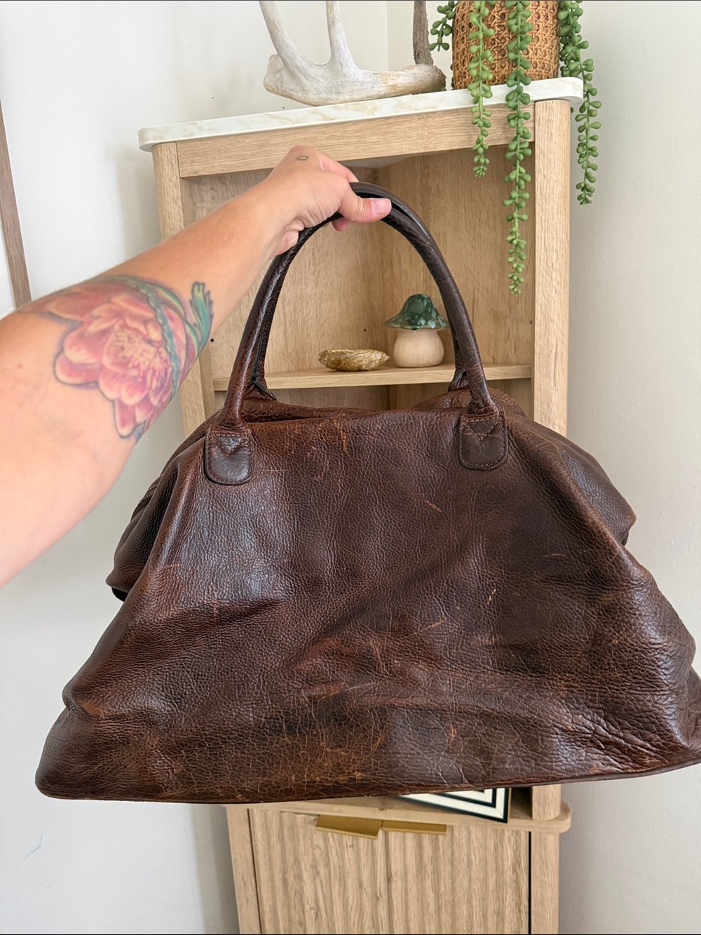 Moore and Giles Benedict Luxury Leather Travel Duffel Weekender Bag
